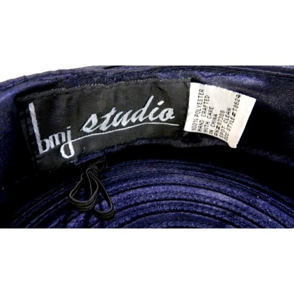 BMJ STUDIO blue & purple polyester ladies church, derby hat 23.5\